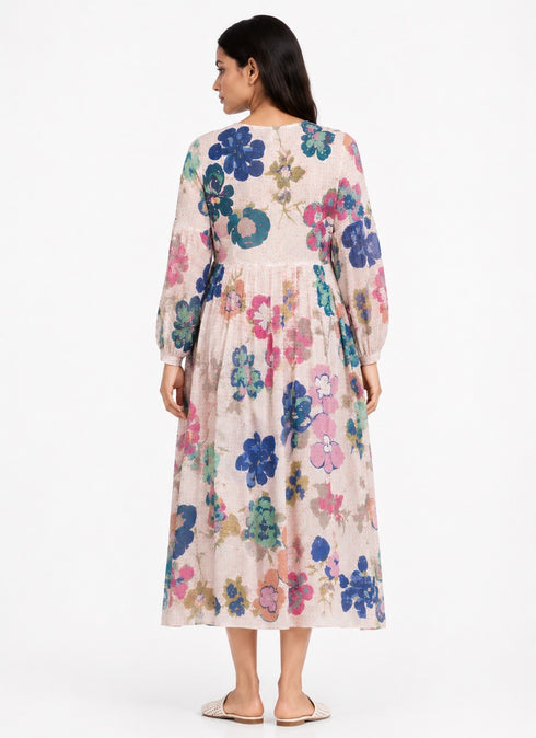 Multicolor floral printed dress