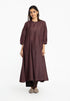 Brown silk A-line tunic