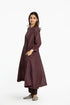 Brown silk A-line tunic