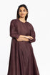 Brown silk A-line tunic