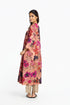 Pink silk printed dress