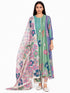 Multicolor floral printed sequins tunic dress