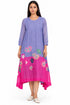 Lavender and pink floral dress