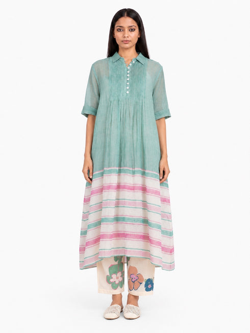 Aqua green tunic dress