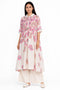 Beige floral printed dress