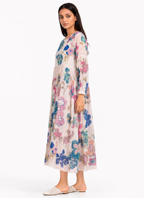 Multicolor floral printed dress