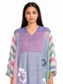 Multicolor floral threadwork dress