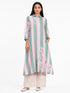 Multicolor embroidered shirt tunic