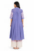 Lavender shirt collar tunic dress