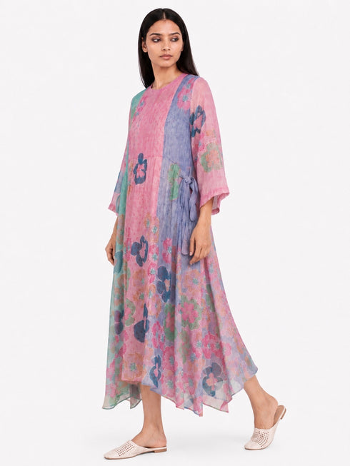 Multicolor printed dress
