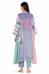 Multicolor floral threadwork dress