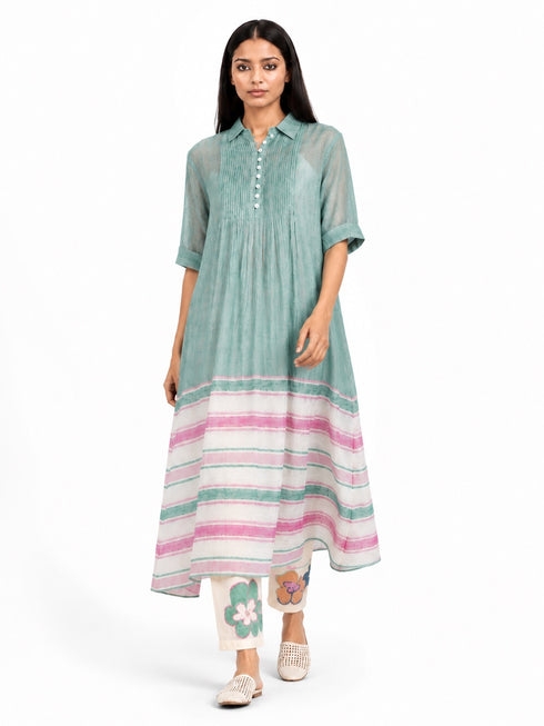 Aqua green tunic dress