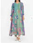 Multicolor floral printed sequins tunic dress