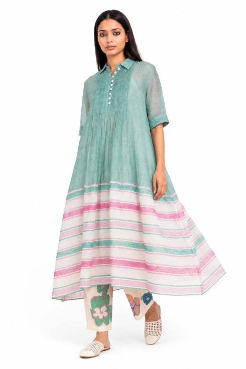 Aqua green tunic dress