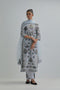 Adwaita blue fully embroidered straight kurta set
