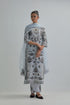 Adwaita blue fully embroidered straight kurta set
