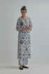 Adwaita blue fully embroidered straight kurta set