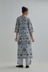 Adwaita blue fully embroidered straight kurta set