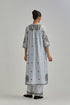 Adwaita blue gathered kurta-dress set