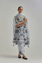 Adwaita blue short A-line kurta set