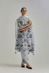 Adwaita blue short A-line kurta set