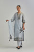 Adwaita blue slim fit straight kurta set