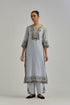 Adwaita blue slim fit straight kurta set