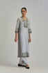 Adwaita blue slim fit straight kurta set