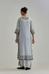Adwaita blue slim fit straight kurta set