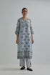 Adwaita blue straight fully embroidered kurta set