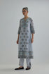 Adwaita blue straight fully embroidered kurta set