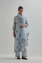 Adwaita blue straight kurta set