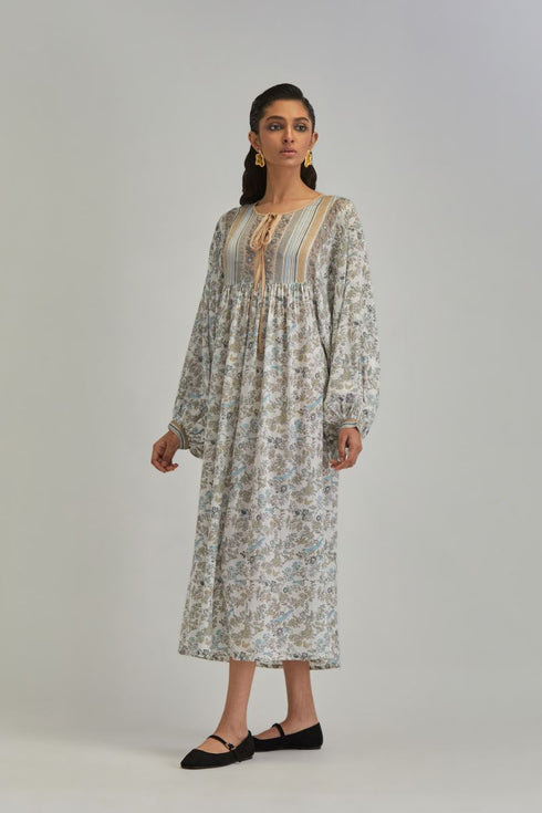 Adwaita off-white dress