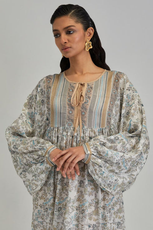 Adwaita off-white dress