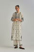Adwaita off-white gathered kurta-dress set
