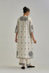 Adwaita off-white gathered kurta-dress set