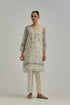 Adwaita off-white hand block printed short kurta set