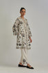 Adwaita off-white short front open A-line jacket set