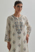 Adwaita off-white short kurta set