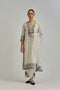 Adwaita off-white slim fit straight kurta set