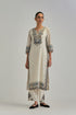 Adwaita off-white slim fit straight kurta set