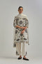 Adwaita off white short A-line kurta set