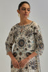 Adwaita off white short A-line kurta set