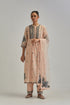 Adwaita pink gathered kurta-dress set
