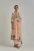 Adwaita pink gathered kurta-dress set