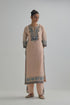Adwaita pink slim fit straight kurta set