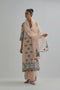 Adwaita pink straight fully embroidered kurta set