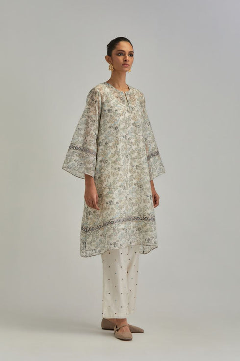 Adwaita short A-line hand block printed kurta set