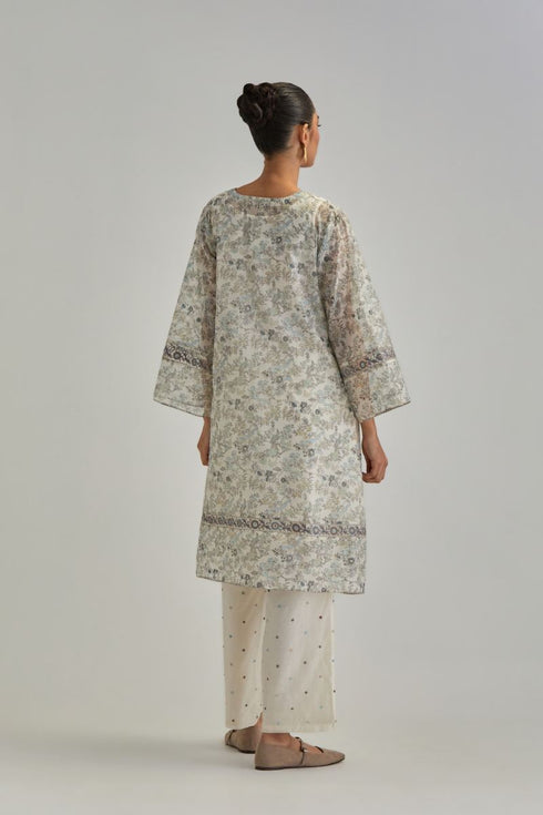 Adwaita short A-line hand block printed kurta set