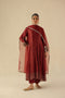 Afsana garnet kalidar set